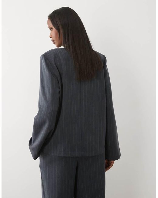 Vila Gray V Neck Tailored Oversized Blazer Co-ord