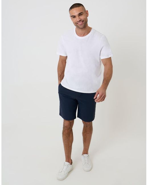Threadbare Blue Elasticated Waist Stretch Chino Shorts for men