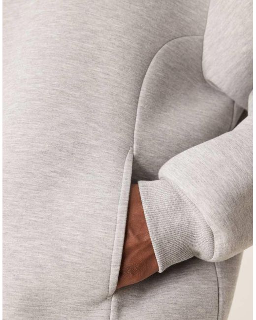 Sudadera Gris De Corte Cuadrado Extragrande Con Capucha De Tejido Efecto Neopreno De ASOS de hombre de color Natural