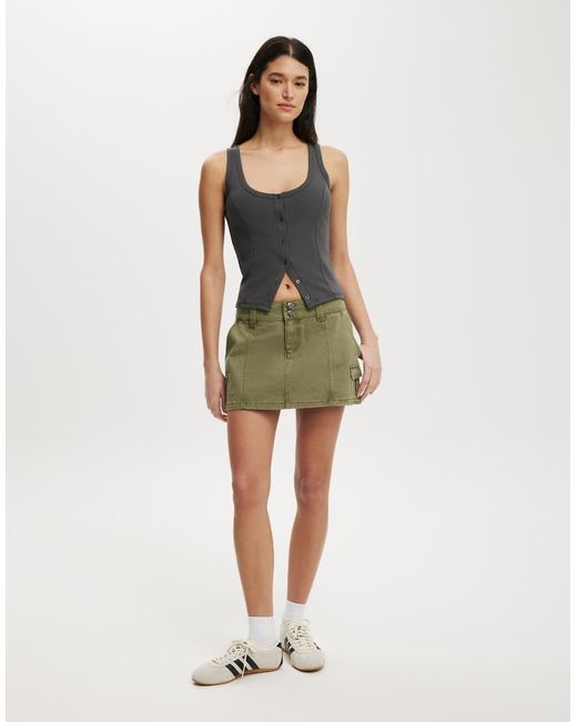 Cotton On Green Button Through Tank