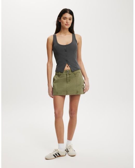 Cotton On Green Button Through Tank