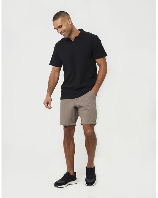 Brave Soul Black Trophy Neck Polo Shirt for men