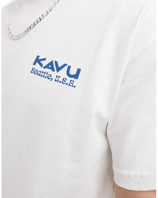 T-shirt à imprimé botanique au dos - cassé Kavu pour homme en coloris Gray