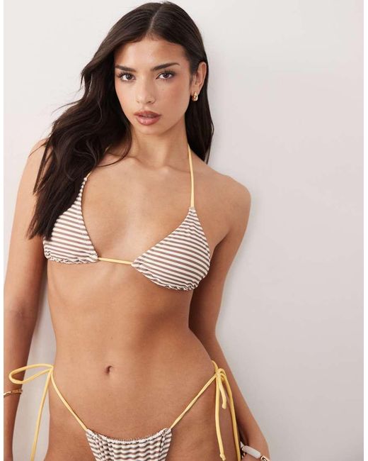 Candypants Brown Triangle Bikini Top
