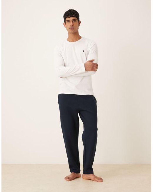 Polo Ralph Lauren White Cotton Jersey Lounge Long Sleeve T-shirt for men
