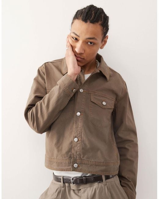 Reclaimed (vintage) Brown Boxy Denim Jacket for men