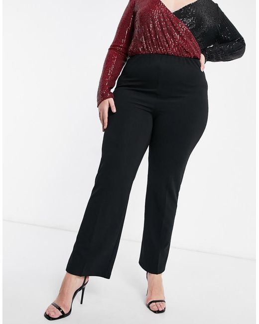 Yours Blue Ribbed Bootcut Trouser