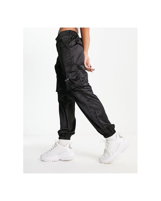 River island shop black cargo pants