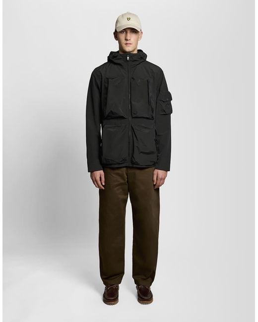 Lyle & Scott Black Mid Jackets Lightweight Ripstop Windcheater for men
