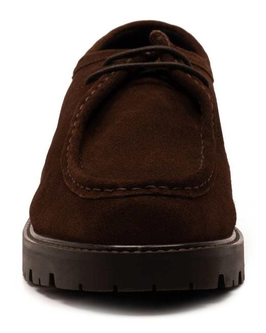 OFF THE HOOK Black Jovi Casual Lace-Up Leather Boat Shoes for men
