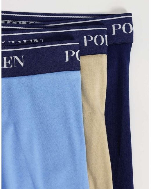 Polo Ralph Lauren Blue 3 Pack Trunks for men