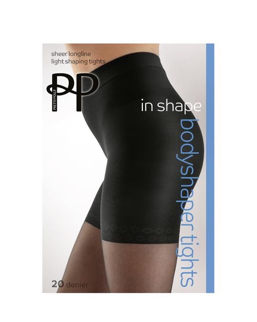 Pretty Polly Black Shape 20 Denier Bodyshaper Sheer Tights