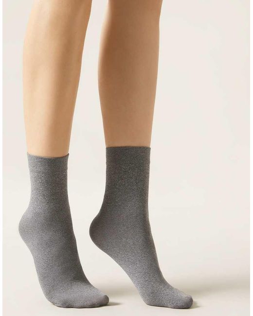 Calzedonia Gray 50 Denier Soft Touch Socks