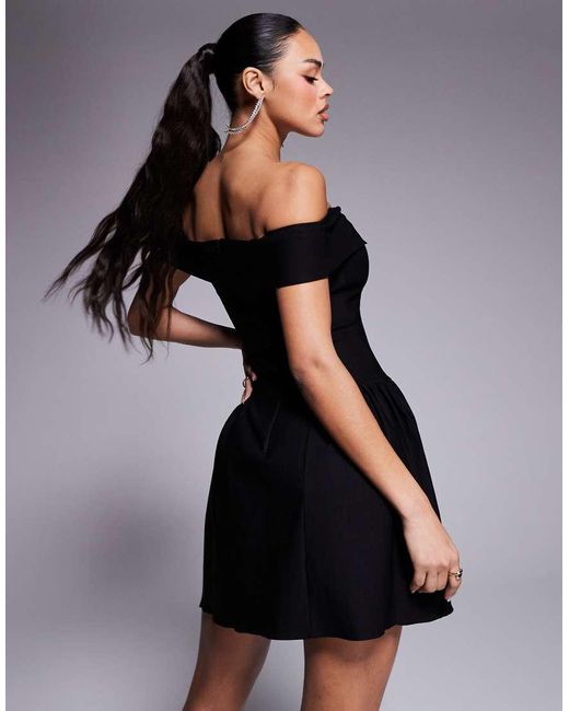 Vestito Skater Corto di Vesper in Black