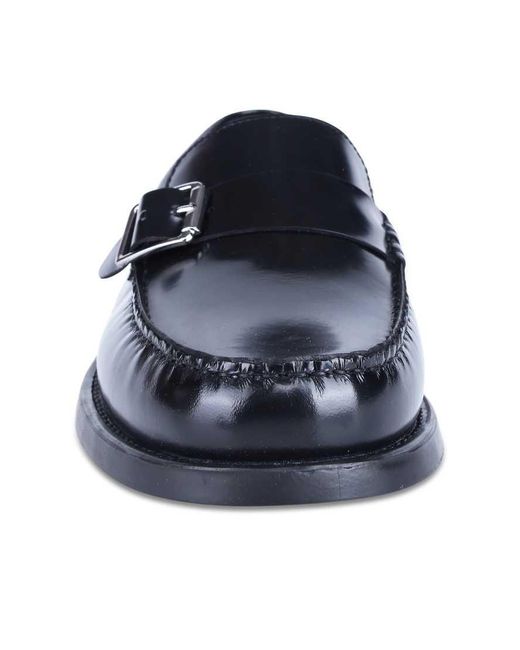 OFF THE HOOK Blue Eaton Leather Buckle Loafers for men