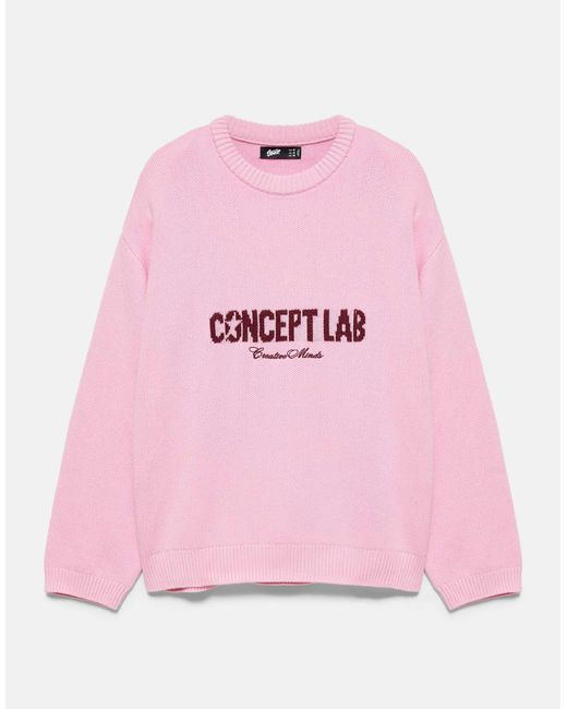 Stwd pull graphique poudré Pull&Bear pour homme en coloris Pink