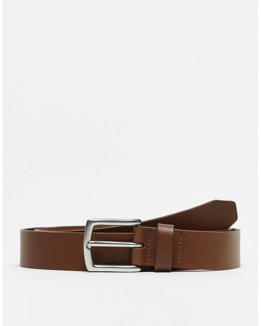 Only & Sons – heller ledergürtel in White für Herren