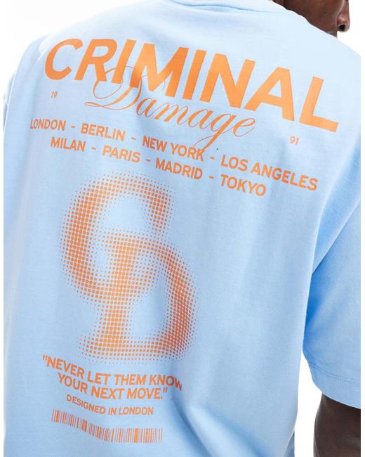 Criminal Damage Blue International T-Shirt for men