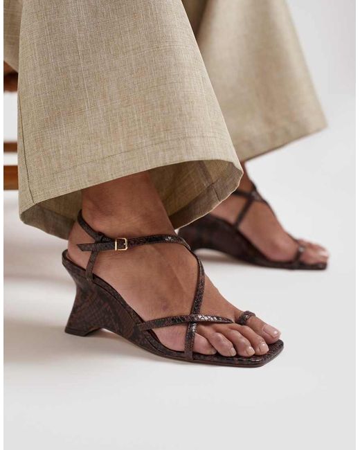 Dolce Vita Brown Aylee Wedge Heeled Sandals