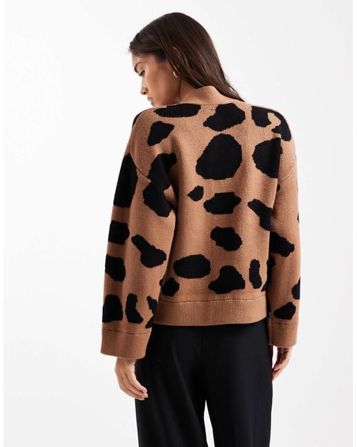 ASOS Natural – boyfriend-strickjacke