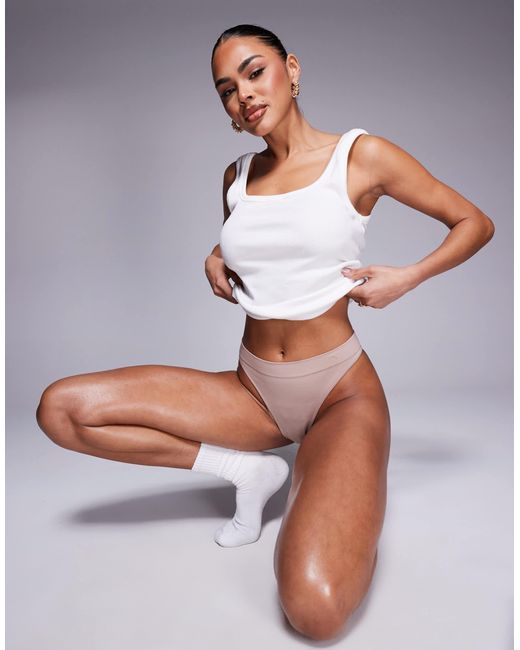 4505 Gray Intimate Seamless Active Thong