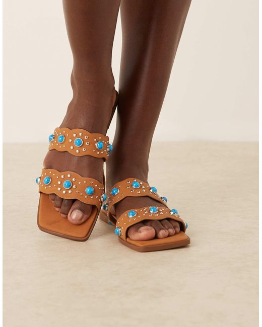 ASOS Brown – found – flache mules