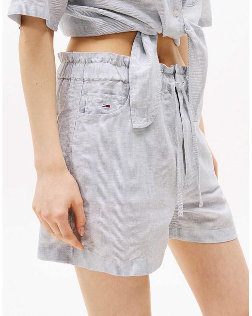 Tommy Hilfiger Blue – shorts aus baumwoll-leinen