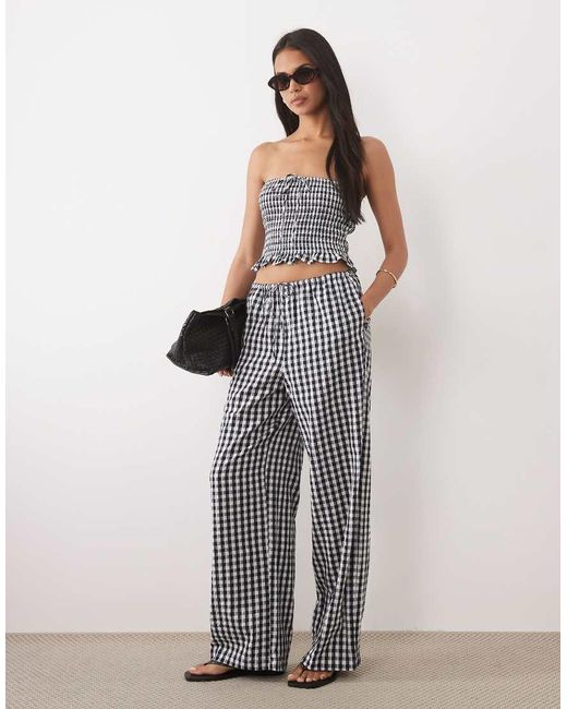 ASOS Black Shirred Bandeau Top