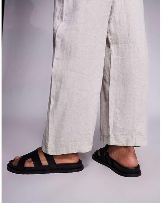 Steve Madden Gray Manu Slider Sandals for men