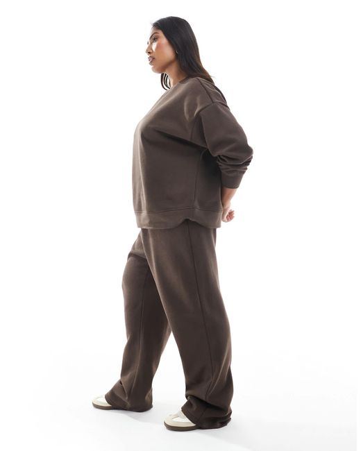 Pieces Plus Brown Pieces curve – weite jogginghose