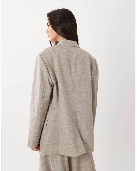 ASOS Natural Tailored Oversized Blazer