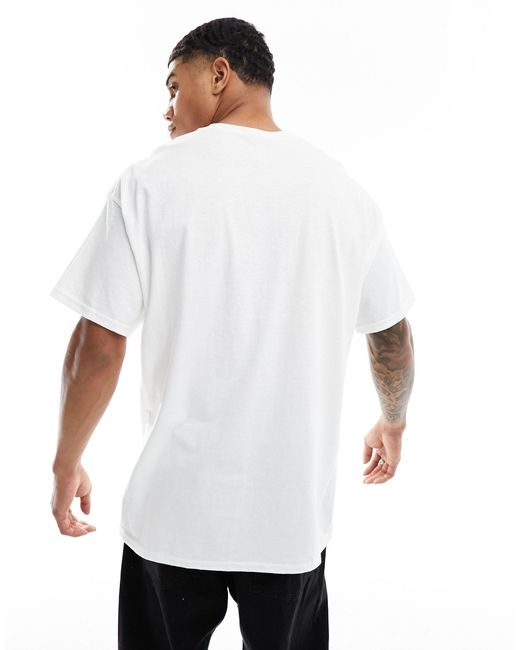 ASOS White Oversized T-shirt With Floral Back Print for men