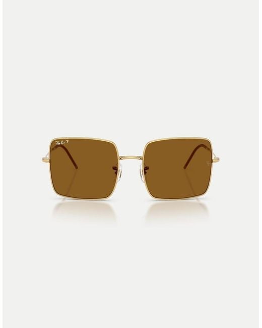 Ray-Ban Natural Square Square Polarised Sunglasses With Lens