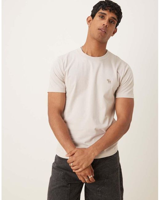 Camiseta De Corte Slim Con Logo De Icono De -Neutro Abercrombie & Fitch de hombre de color Natural