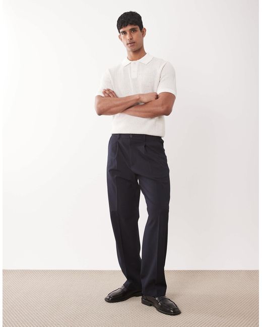 Pantalon ample - marine SELECTED pour homme en coloris White