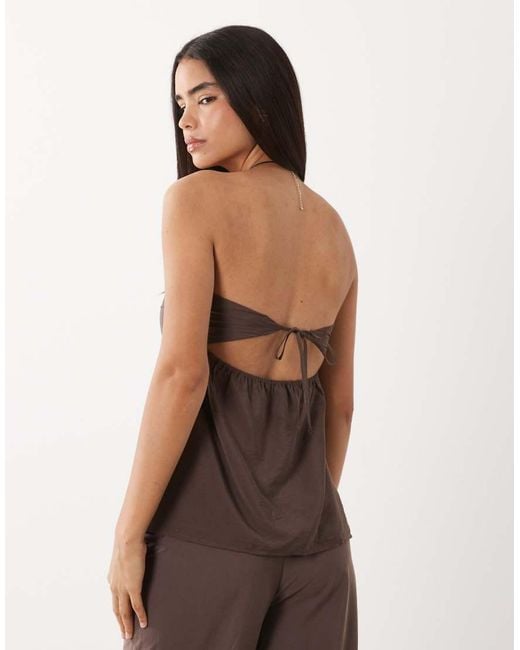 Abercrombie & Fitch Brown Longline Bandeau Top
