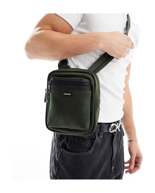 Calvin Klein – essential – reportertasche in Green für Herren