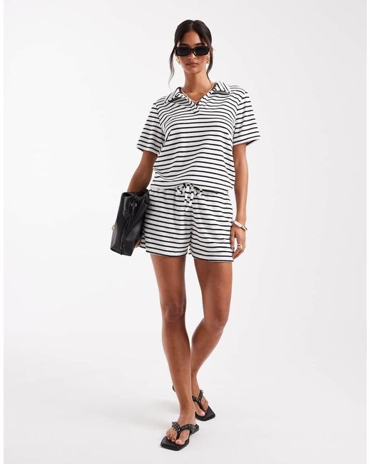 4th & Reckless Polotop Van Badstof in het White