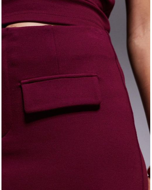 ASOS Purple Co-ord Ponte Mini Skirt With Pocket Detail