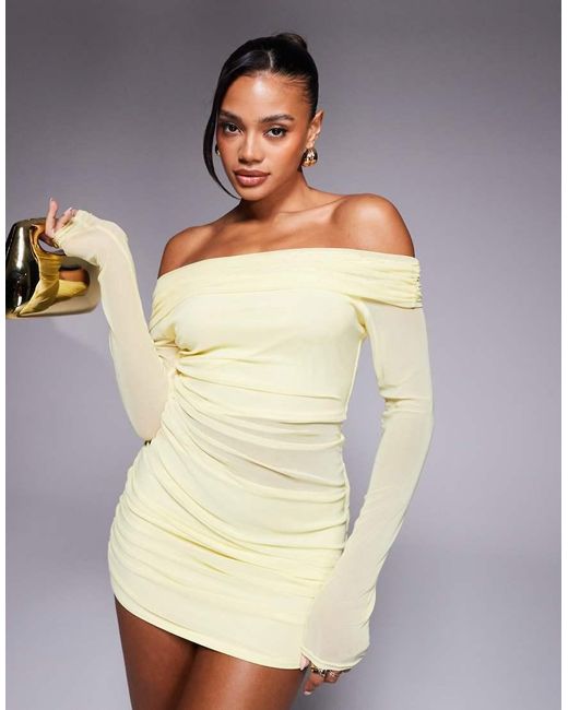 slim fit dress slacks Carey Gold Velvet Long Sleeve Mini Dress (Archive Sale)