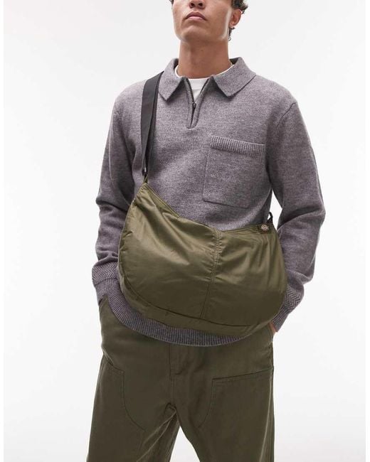 Dickies Gray Unionville Nylon Cross Body Bag for men