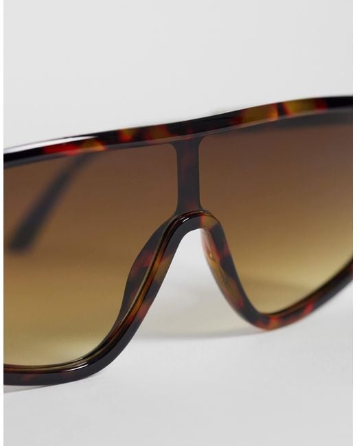 ASOS Natural Fine Frame Angular Aviator