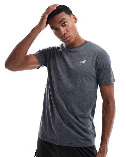 Camiseta Sport Essentials Heathertech De New Balance de hombre de color Blue