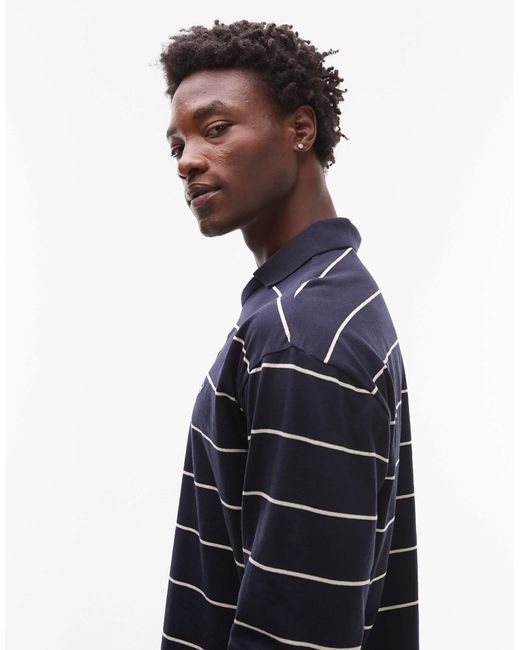 Dickies – summerdale – rugby-hemd aus schwerem stoff in Blue für Herren