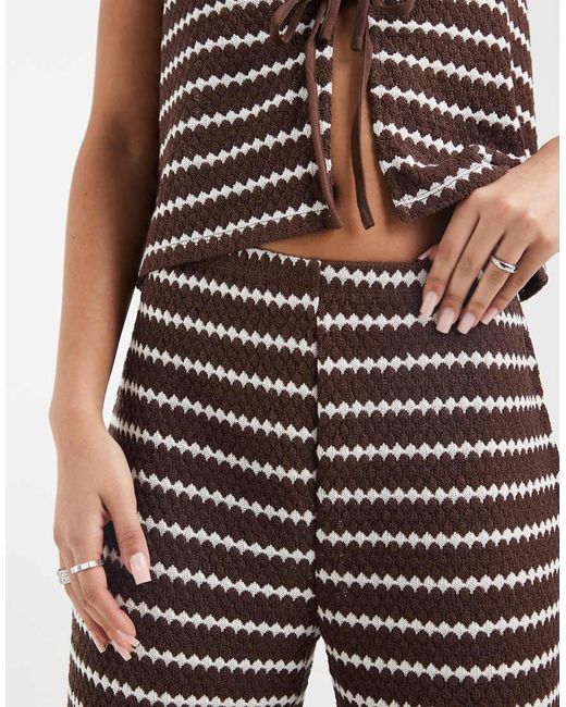 ONLY White Knit Wide Leg Trouser Co-ord