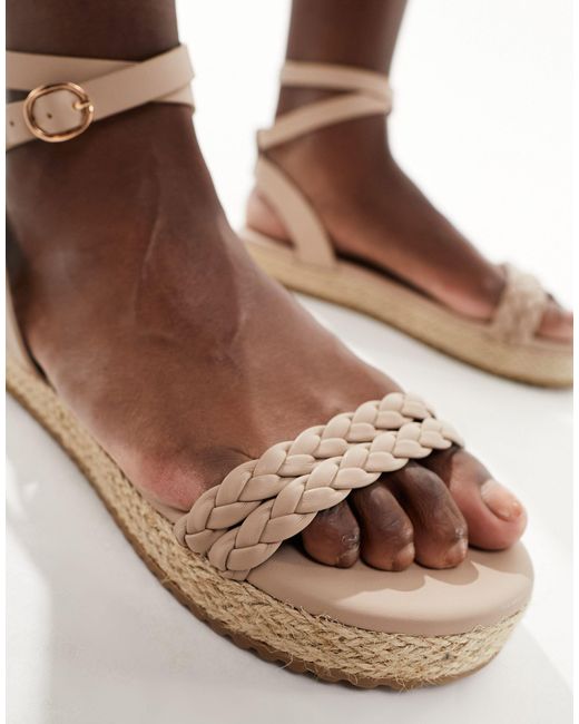 French Connection Brown – flache sandalen