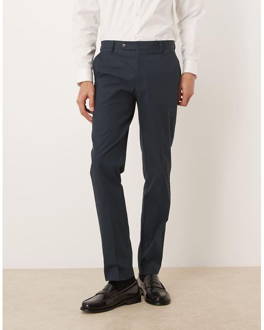 ASOS Blue Slim Suit Trousers for men