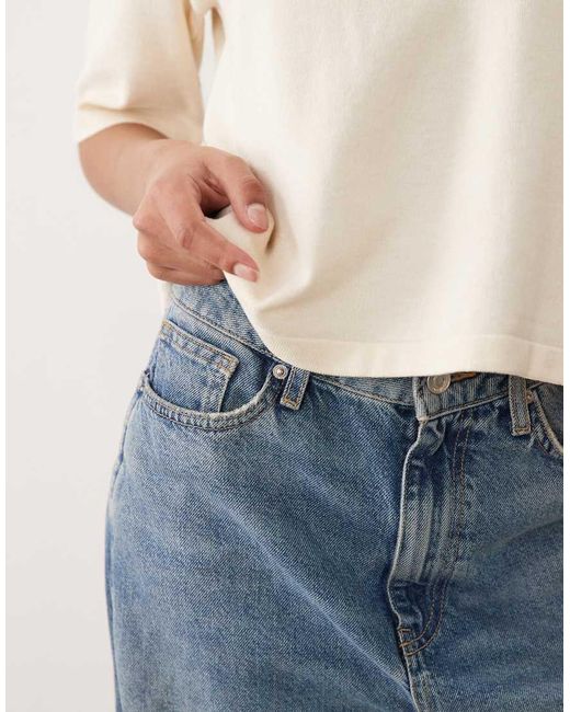 Vila Blue Short Sleeve Knitted T-shirt