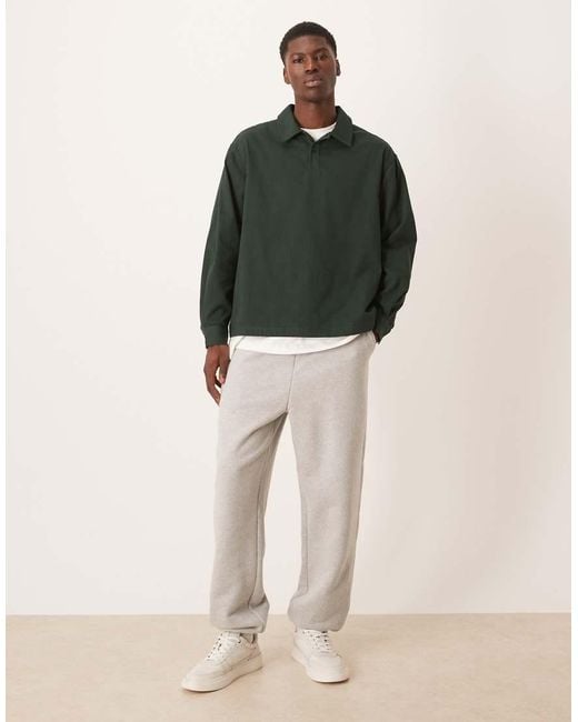 ASOS Oversized Overhemd Zonder Sluiting in het Green voor heren