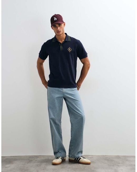 Lacoste Blue Badge Logo Polo Shirt for men